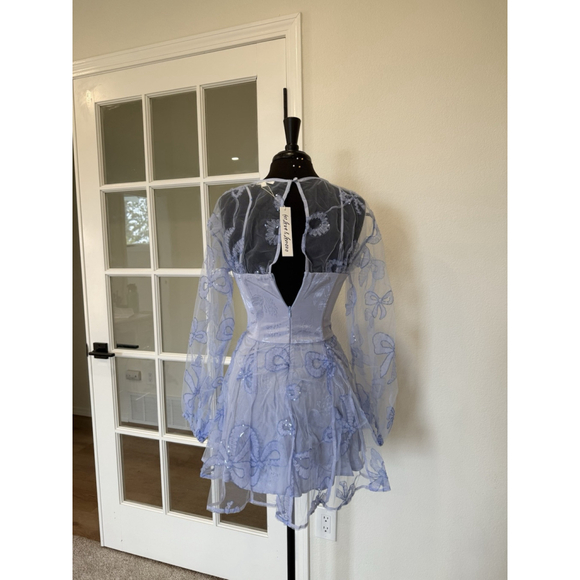 NWT For Love and Lemons Presley Bow Print Mini Corset Dress | Size M - Picture 8 of 8